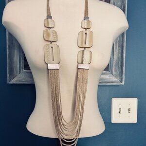 Lafayette 148 New York Multi Strand Marble Block Necklace